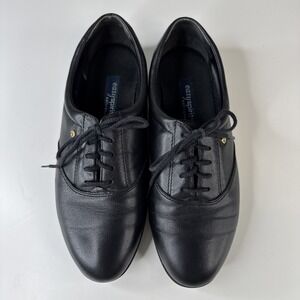 Easy Spirit Anti Gravity Black Leather Oxford Lace Up Comfort Shoes 8.5